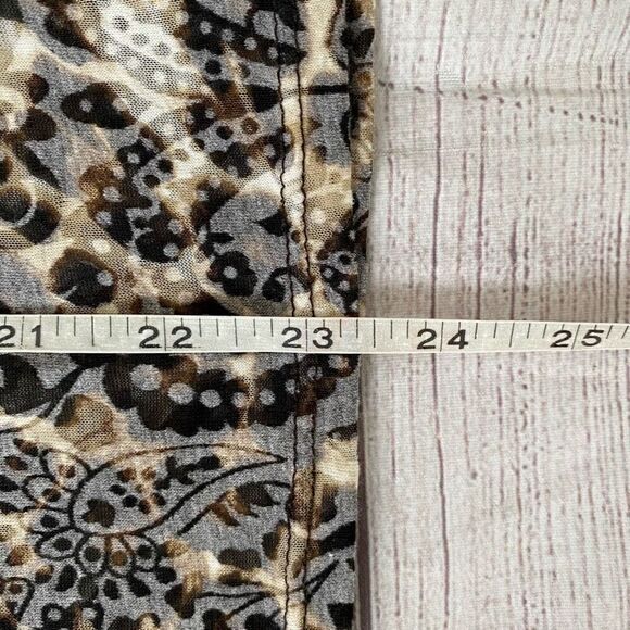 Cache women L cotton blend semi sheer w/back lace upper trim Longsleeve top - Picture 9 of 9